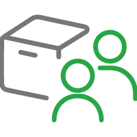 荷物と人物のアイコン