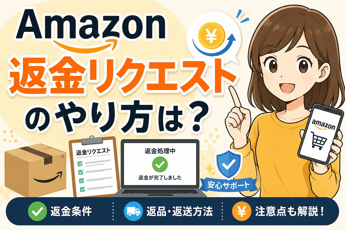 Amazon返金リクエストのやり方は？返金条件・却下される理由・対応方法