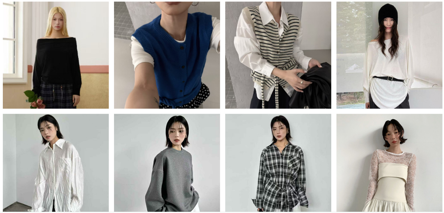 女性のファッッションモデル