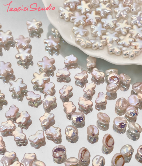 花型の淡水パールビーズアクセサリーパーツ