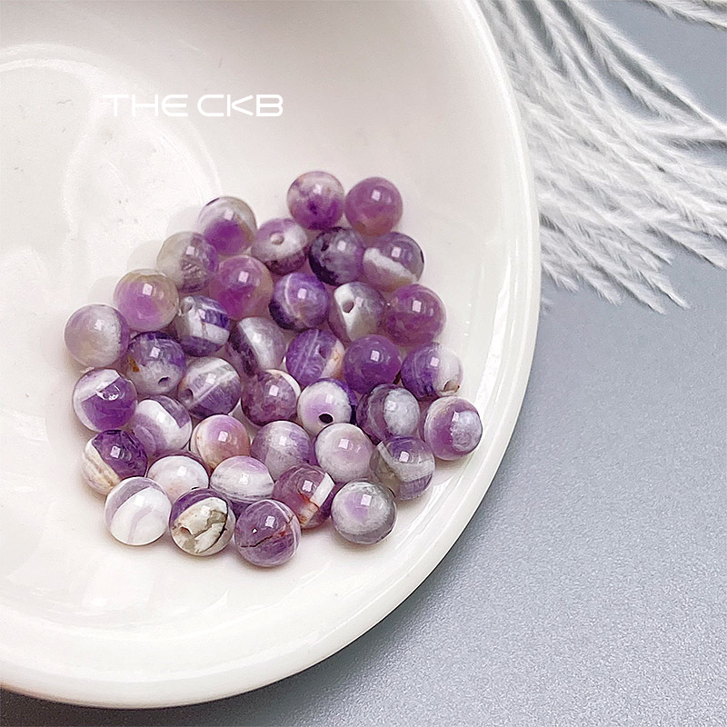 天然アメトリン マーブルビーズ 丸玉