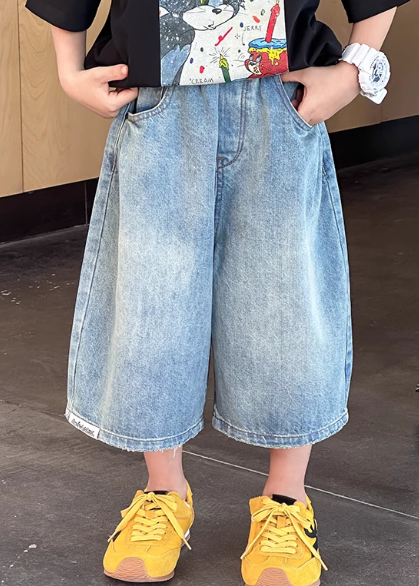 ワイドデニムパンツモデル画像