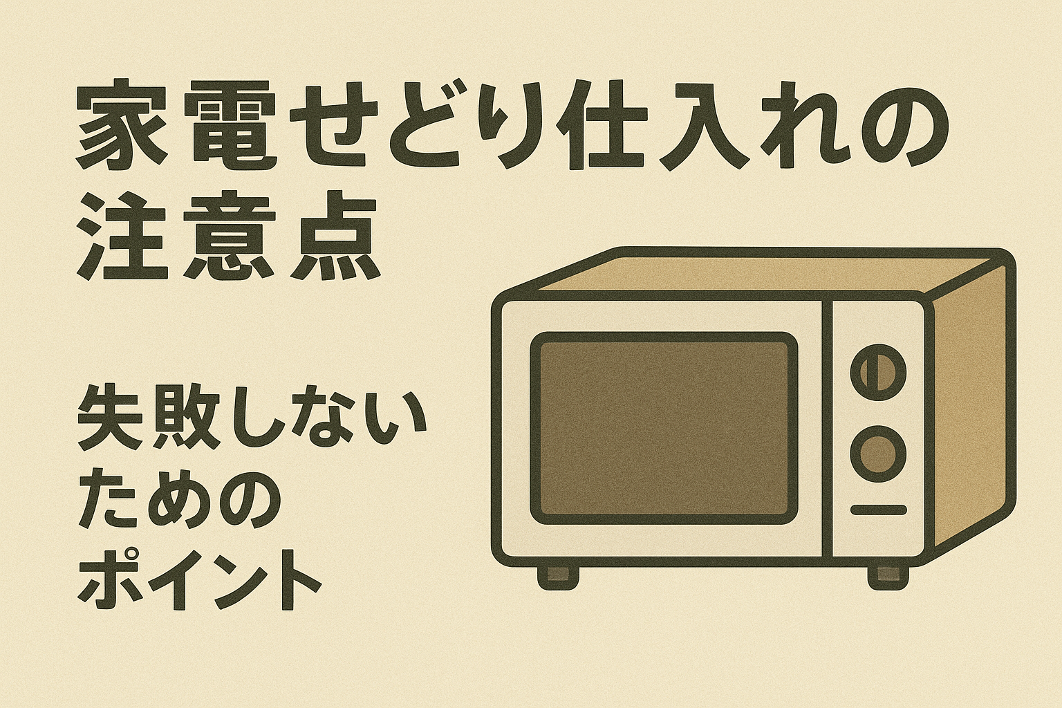 家電せどり仕入れの注意点と失敗しないためのポイントの画像