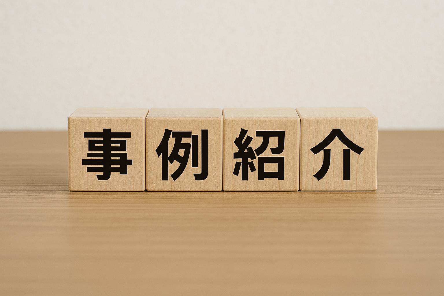 積み木に事例紹介の文字の画像