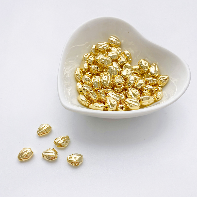 メタリックゴールドビーズ アクセサリーパーツ