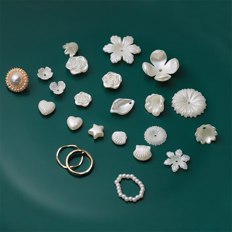 フラワー＆シェイプパールアクセサリーパーツミックス