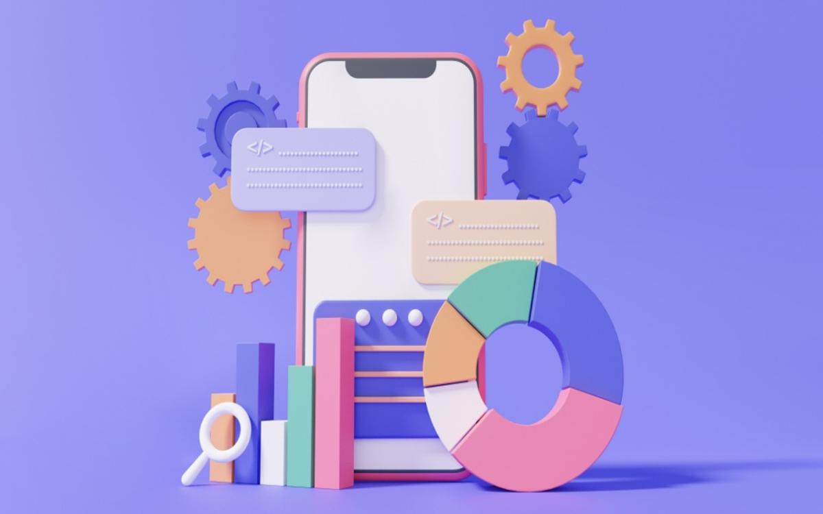 スマホと売上グラフのイメージ画像