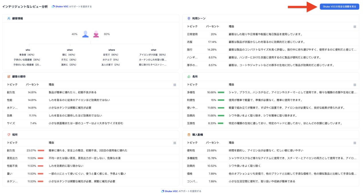 AIレビュー分析概要の画像