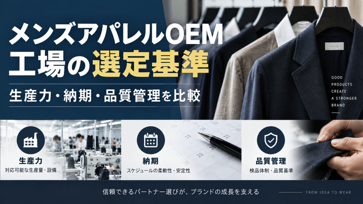 生産力・納期・品質管理を比較し、信頼できるOEM生産先を選ぶイメージ