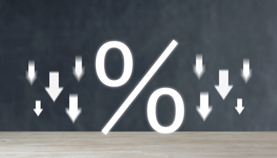 ％が下がるイメージイラスト