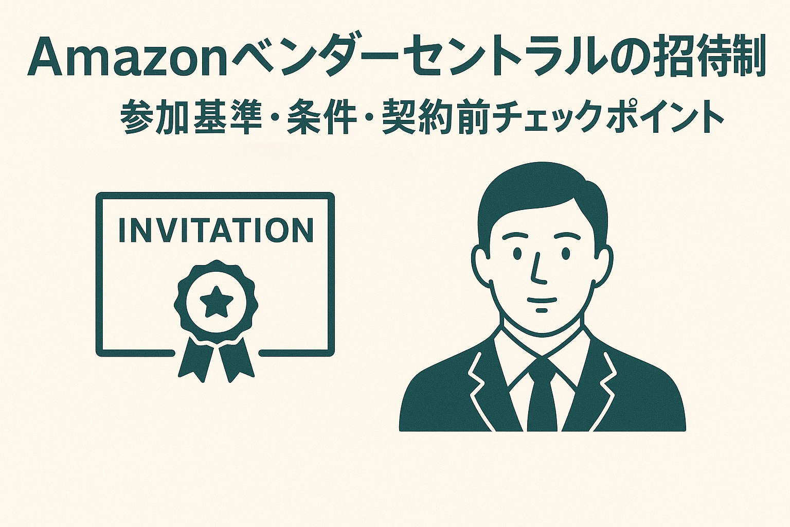 招待状のイメージとビジネスマン