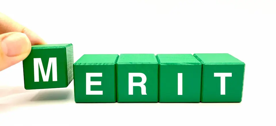 MERIT文字の画像