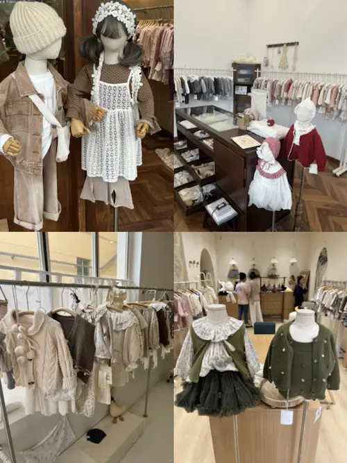 湖州市織里子供服城の子供服ショップ